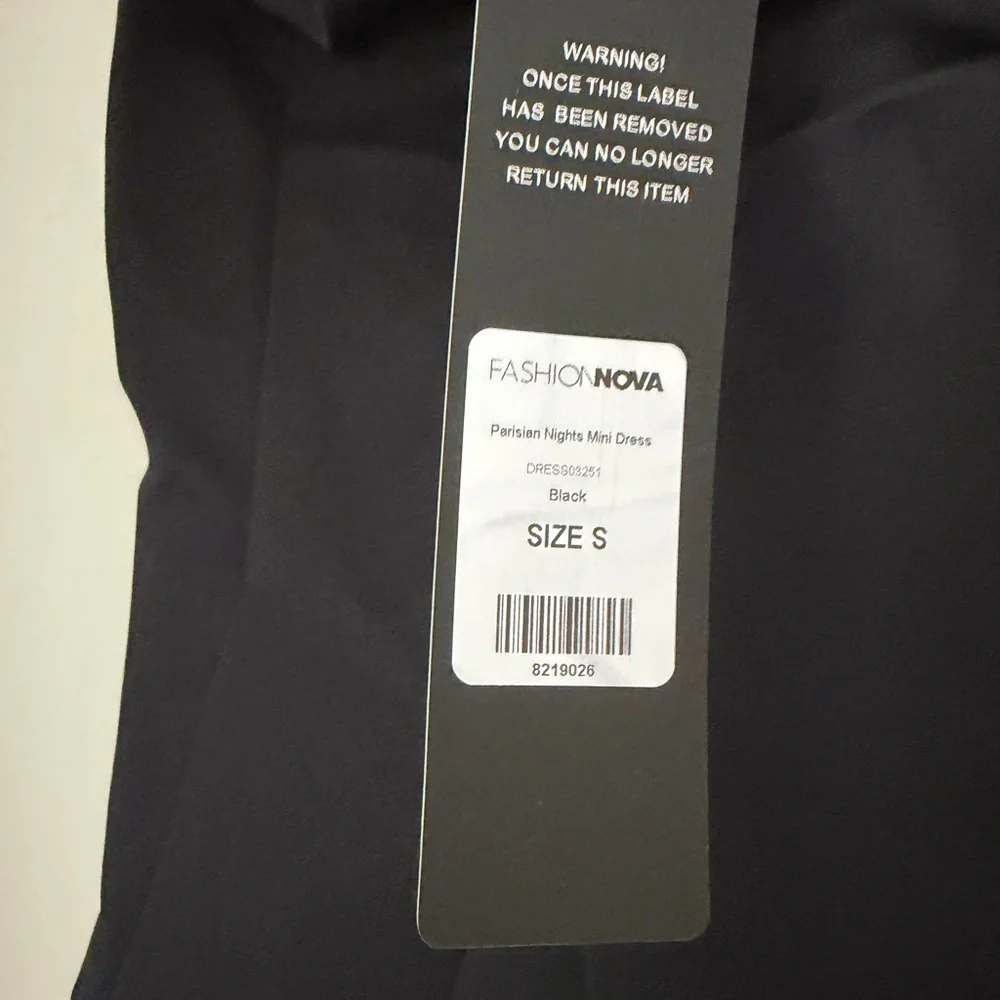 Fashion Nova Black Strapless Dress with Dramatic Sculpted Ruffle 1980s prom styl - Picture 3 of 3